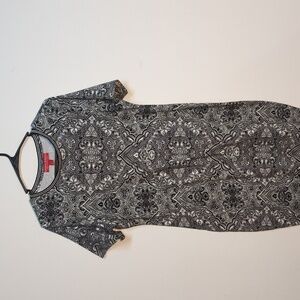 Krimson Klover Black and White Tee Shirt Dress, Size L